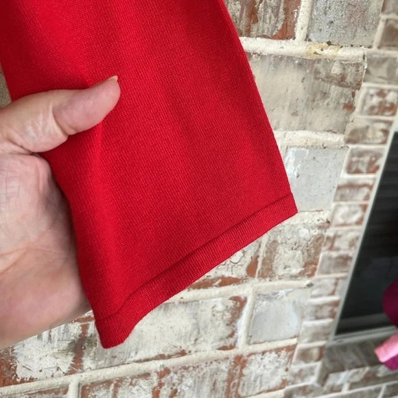 Ruby Road Red Rosette Sequin  Scoop Neck Sweater - Picture 5 of 9